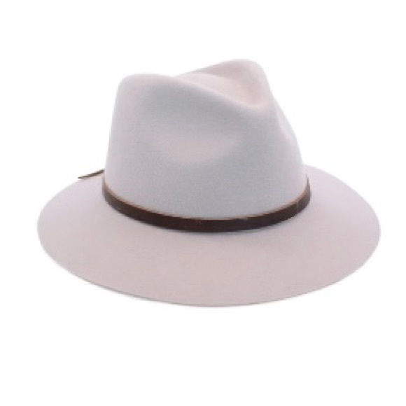 NWT Australian Wool Felt Fedora Hat in Rose Dust - Picture 2 of 6